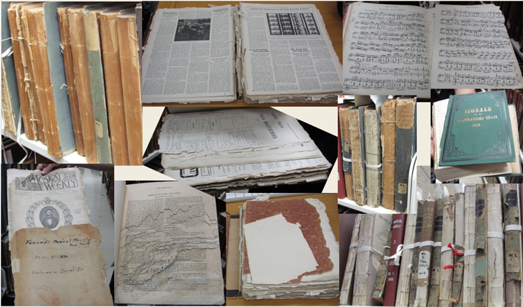 an image of damaged journals